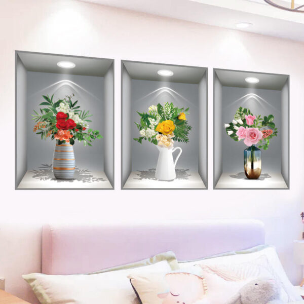 4d Vase Plant Flower Wall Stickers - Image 3
