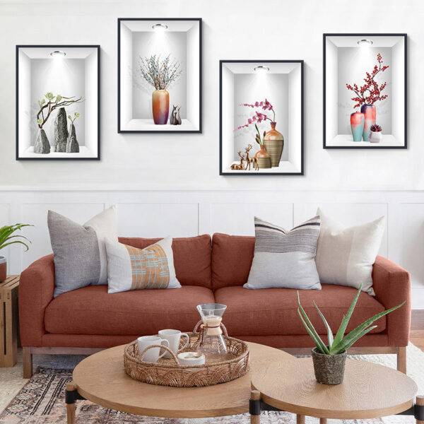 3D Flower Vase Wall Stickers - Image 4