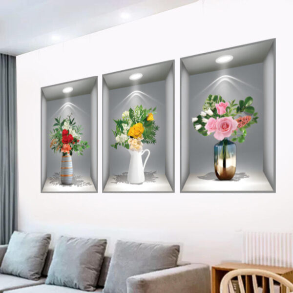4d Vase Plant Flower Wall Stickers - Image 5