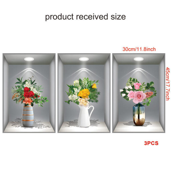 4d Vase Plant Flower Wall Stickers - Image 6