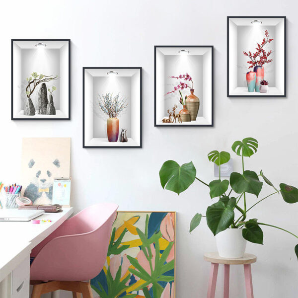 3D Flower Vase Wall Stickers - Image 5