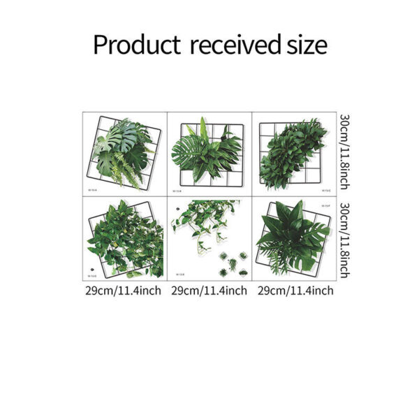3D Green Plant Wall Stickers Full Set - Image 6