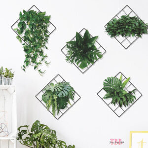 3D Green Plant Wall Stickers Full Set